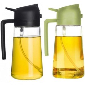 2-in-1 Olive Oil Sprayer Bottle for Cooking