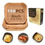 150 Pcs Non-Stick Air Fryer Paper Liners