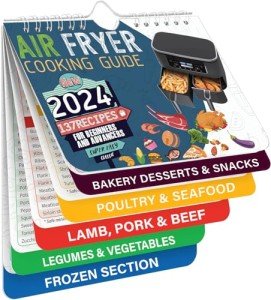 Air Fryer Cookbook with Magnet Sheet & Cheat Sheet
