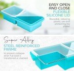 XOMOO Silicone Freezer Tray with Lid (2-Pack)