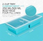 XOMOO Silicone Freezer Tray with Lid (2-Pack)