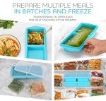 XOMOO Silicone Freezer Tray with Lid (2-Pack)
