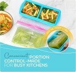 XOMOO Silicone Freezer Tray with Lid (2-Pack)