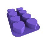Heart-Shaped Silicone Baking Mold - 8 Cavities