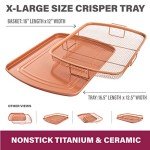 Gotham Steel Nonstick Air Fryer Crisper Tray Set