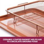 Gotham Steel Nonstick Air Fryer Crisper Tray Set