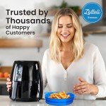 Collapsible Silicone Air Fryer Basket Liners - 2 Pack