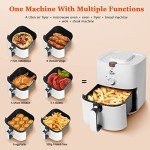 Compact 4.2 Quart Air Fryer with Timer & Recipes