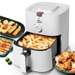 Compact 4.2 Quart Air Fryer with Timer & Recipes
