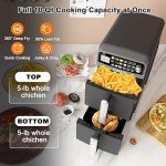 10-Quart Dual Basket Air Fryer with Smart Features