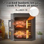 10-Quart Dual Basket Air Fryer with Smart Features