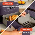 Bella 4 Qt Dual Basket Air Fryer - Plum