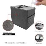 Gray Air Fryer Dust Cover with Accessory Pockets