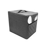 Gray Air Fryer Dust Cover with Accessory Pockets