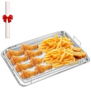 Large Air Fryer Basket and Tray with Parchment Paper