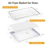 Large Air Fryer Basket and Tray with Parchment Paper