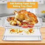 Large Air Fryer Basket and Tray with Parchment Paper