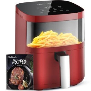 Beelicious 4QT Smart Air Fryer, Red