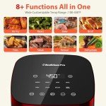 Beelicious 4QT Smart Air Fryer, Red