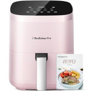 Beelicious 8-in-1 Compact 4QT Air Fryer, Pink