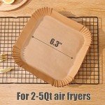 Square Disposable Paper Liners for Air Fryers - 250 Pcs