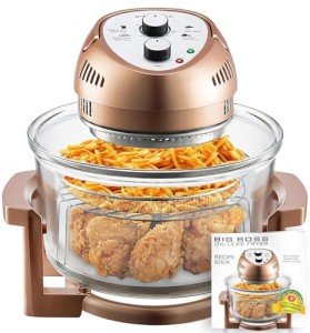 Big Boss 16Qt Glass Air Fryer with Recipe Book