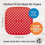 3-Pack Reusable Silicone Air Fryer Liners