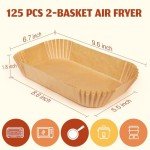 Disposable Parchment Liners for Ninja Air Fryers - 125 Pcs