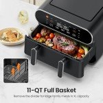TOPZEE 11-QT XL Air Fryer with Flex Basket