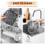 2-Pack Air Fryer Accessories: Grill Pan & Crisper