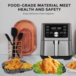 2-Pack Air Fryer Accessories: Grill Pan & Crisper