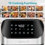 DEIME 6.2 QT Oilless Air Fryer with Recipes