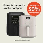 Bella 6 Qt Slim Air Fryer with 6 Presets