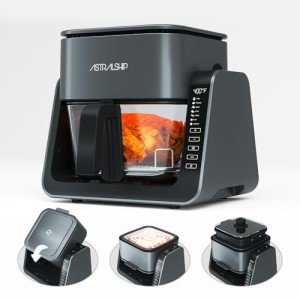 2-in-1 Glass Air Fryer and Grill Combo