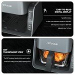 2-in-1 Glass Air Fryer and Grill Combo