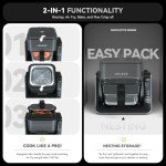 2-in-1 Glass Air Fryer and Grill Combo