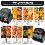 2-in-1 Glass Air Fryer and Grill Combo