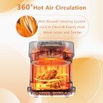 BOSWELL 4.5QT Glass Air Fryer with Temp Control