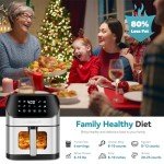 DEIME 6.2 QT Oilless Air Fryer with Recipes