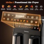 HoninJoy 10QT Dual Basket Air Fryer with Window
