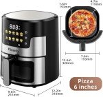 6 QT Touch Screen Air Fryer – 10-in-1 Oven
