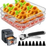 Stackable 3-Layer Air Fryer Rack Accessories