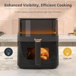 Larinest 5.3Qt Digital Air Fryer with 10 Functions