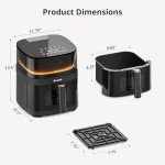 Larinest 5.3Qt Digital Air Fryer with 10 Functions