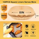 125 Pcs Non-Stick Air Fryer Paper Liners