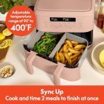 Bella 4 Qt Dual Basket Air Fryer with Touchscreen