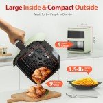 Beelicious 8-in-1 Compact 4QT Air Fryer - Lime Green