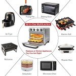 E-Macht 24 Quart Air Fryer Oven with Accessories