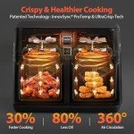 12QT Dual Zone Air Fryer with Touchscreen
