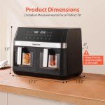 12QT Dual Zone Air Fryer with Touchscreen